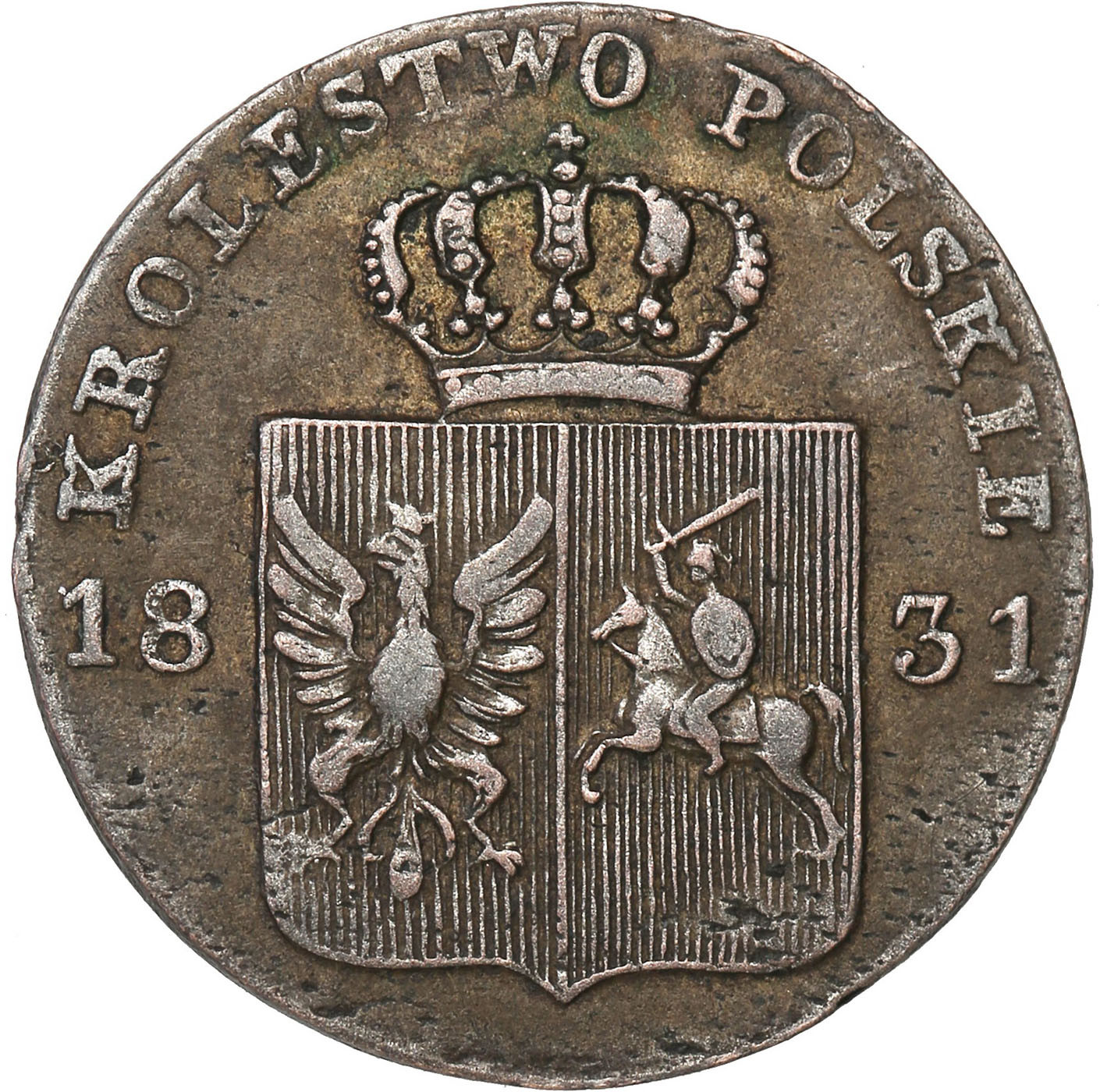 Powstanie Listopadowe. 10 groszy 1831, Warszawa - odmiana łapy Orła zgięte